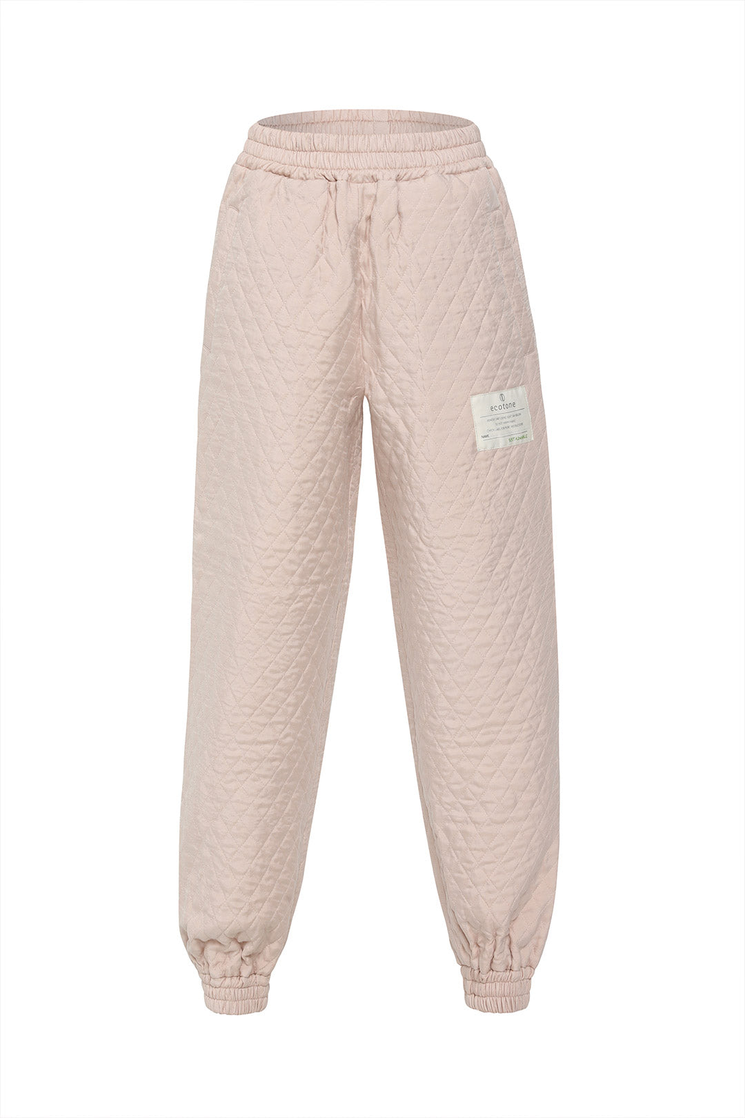 Brooklyn Quilted Jogger Pants - Powder